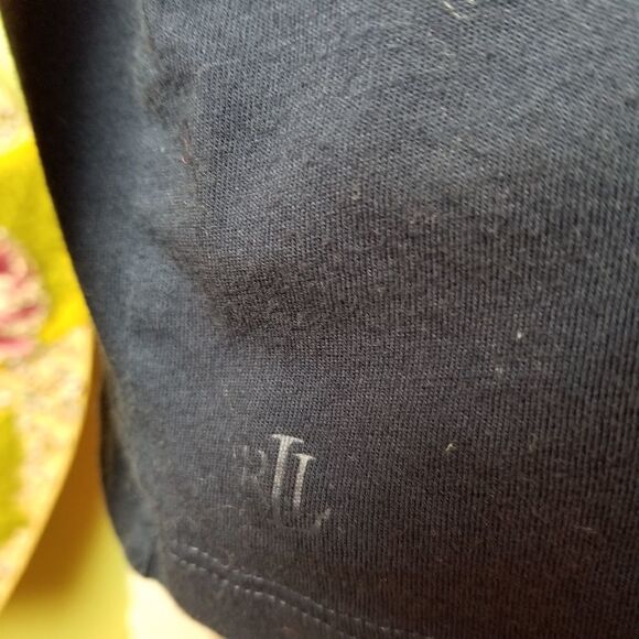 Ralph Lauren Navy Blue Button Accent T Lrg - Picture 3 of 8